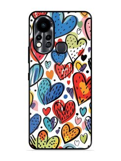 Heartfelt Harmony Glossy Soft Edge Case for Infinix Hot 11S