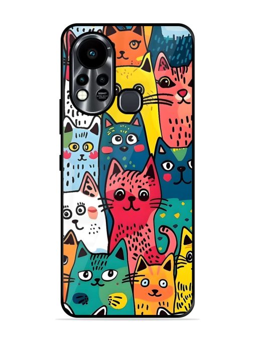 Feline Frenzy Glossy Soft Edge Case for Infinix Hot 11S Chachhi