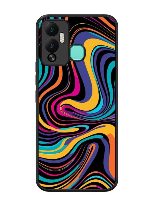 Psychedelic Swirl Glossy Soft Edge Case for Infinix Hot 12 Play Chachhi