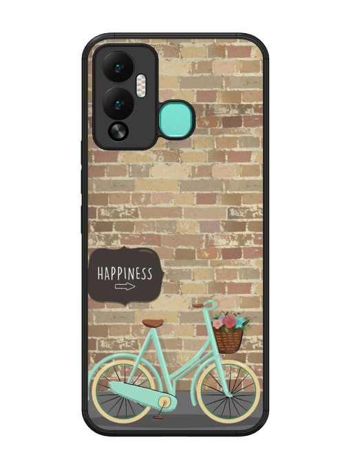 Pedaling Towards Happiness Glossy Soft Edge Case for Infinix Hot 12 Play Chachhi