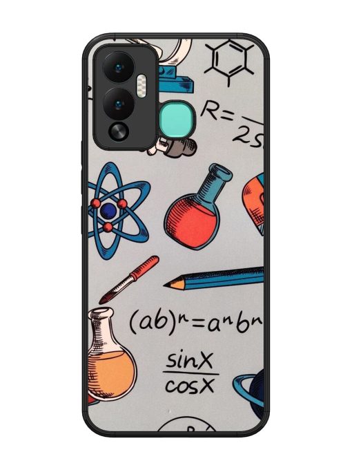 Science Doodle Glossy Soft Edge Case for Infinix Hot 12 Play Chachhi