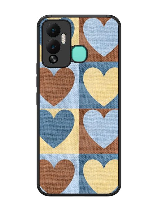 Hearts On Canvas Glossy Soft Edge Case for Infinix Hot 12 Play Chachhi