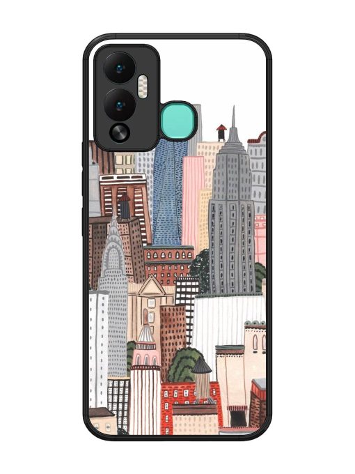 Cityscape Dreams Glossy Soft Edge Case for Infinix Hot 12 Play Chachhi