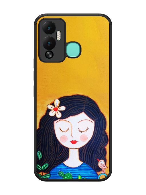 Girl Illustration Glossy Soft Edge Case for Infinix Hot 12 Play Chachhi