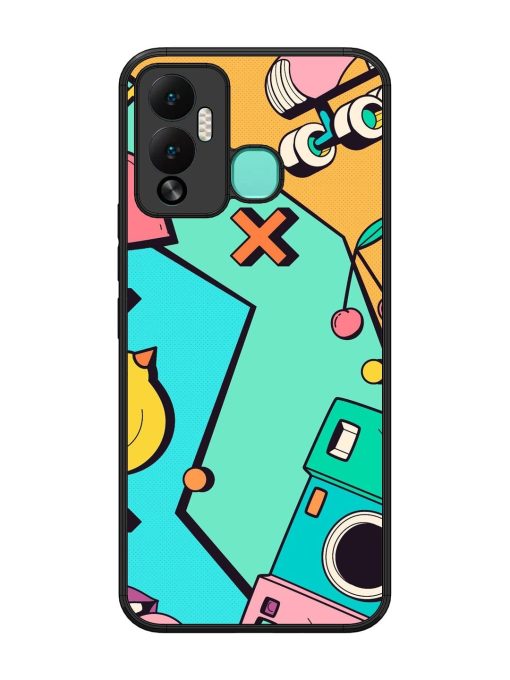 Retro Remix Glossy Soft Edge Case for Infinix Hot 12 Play Chachhi