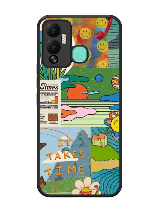 Groovy Vibes Glossy Soft Edge Case for Infinix Hot 12 Play Chachhi