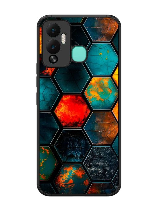 Hexagon Hive Glossy Soft Edge Case for Infinix Hot 12 Play Chachhi