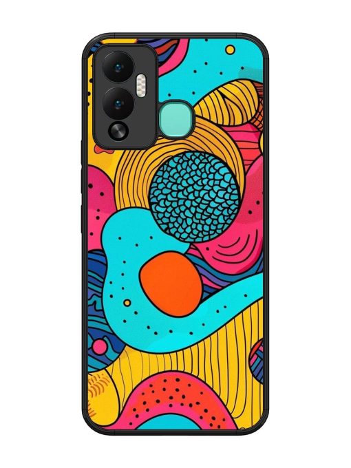 Psychedelic Patterns Glossy Soft Edge Case for Infinix Hot 12 Play Chachhi