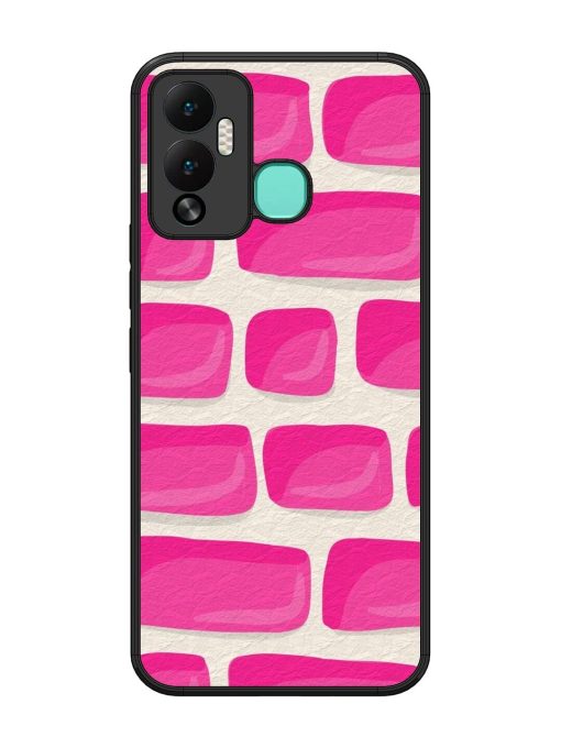 Pink Brick Wall Glossy Soft Edge Case for Infinix Hot 12 Play Chachhi