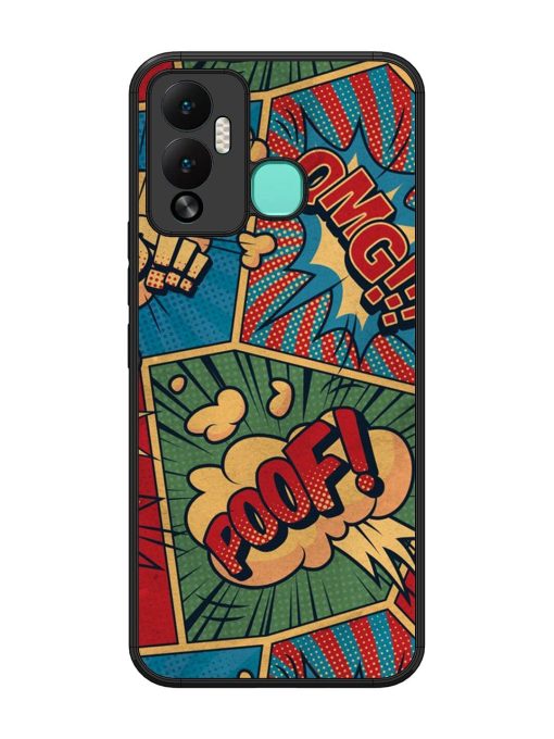 Comic Book Chaos Glossy Soft Edge Case for Infinix Hot 12 Play Chachhi