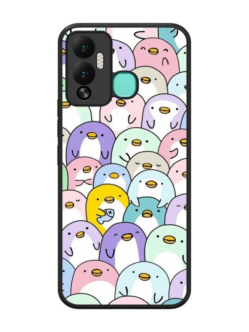 Penguin Party Glossy Soft Edge Case for Infinix Hot 12 Play Chachhi