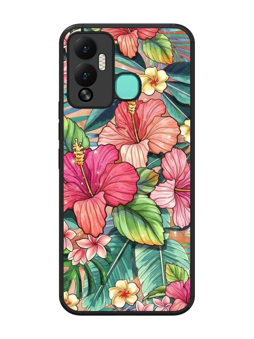 Tropical Tapestry Glossy Soft Edge Case for Infinix Hot 12 Play Chachhi