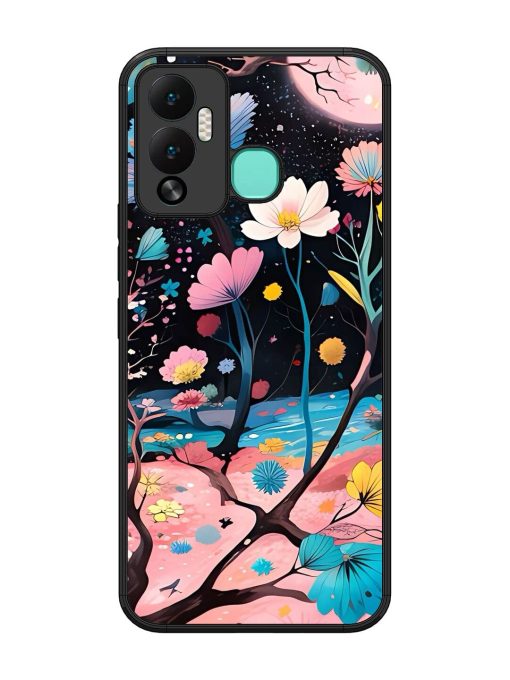 Cosmic Bloom Glossy Soft Edge Case for Infinix Hot 12 Play Chachhi