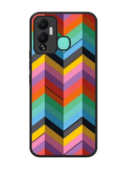 Colorful Zigzag Glossy Soft Edge Case for Infinix Hot 12 Play Chachhi