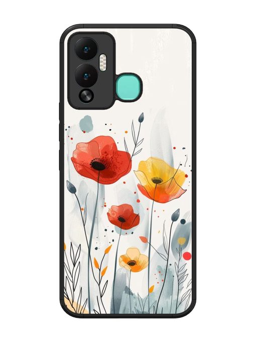 Poppy Fields Glossy Soft Edge Case for Infinix Hot 12 Play Chachhi