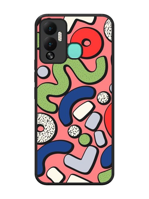 Groovy Geometric Shapes Glossy Soft Edge Case for Infinix Hot 12 Play Chachhi