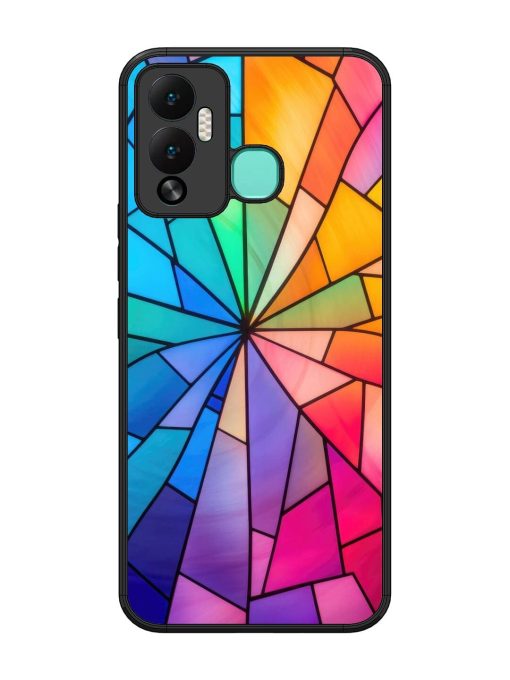 Stained Glass Kaleidoscope Of Colors Glossy Soft Edge Case for Infinix Hot 12 Play Chachhi