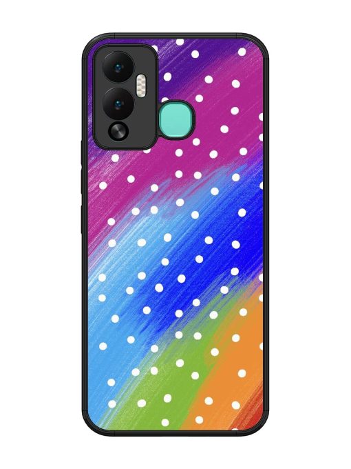 Rainbow Polka Dot Dream Glossy Soft Edge Case for Infinix Hot 12 Play Chachhi