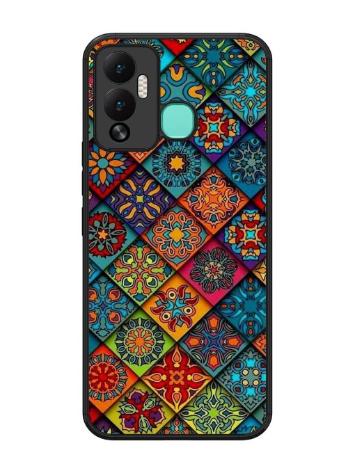 Patchwork Mandala Mosaic Glossy Soft Edge Case for Infinix Hot 12 Play Chachhi