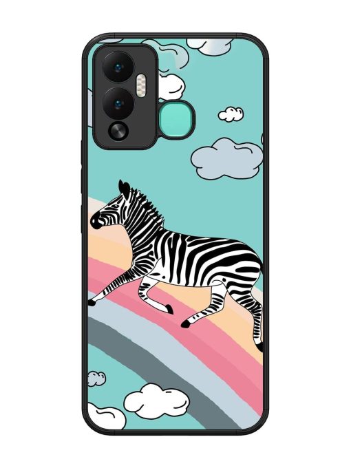 Zebra On A Rainbow Glossy Soft Edge Case for Infinix Hot 12 Play Chachhi