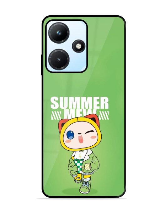 Purrfect Summer Glossy Soft Edge Case for Infinix Hot 30I Chachhi