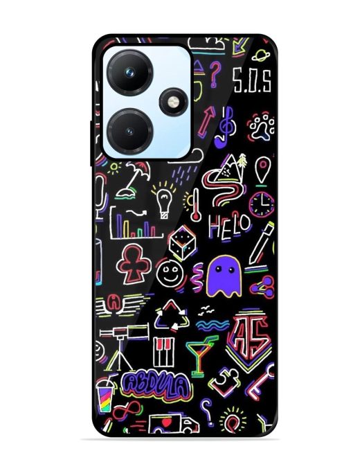 Neon Doodle Glossy Soft Edge Case for Infinix Hot 30I Chachhi