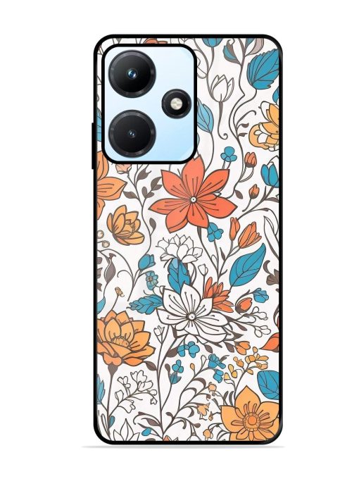 Floral Symphony Glossy Soft Edge Case for Infinix Hot 30I Chachhi