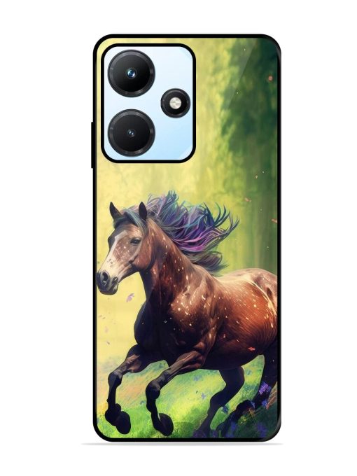 Enchanted Gallop Glossy Soft Edge Case for Infinix Hot 30I Chachhi