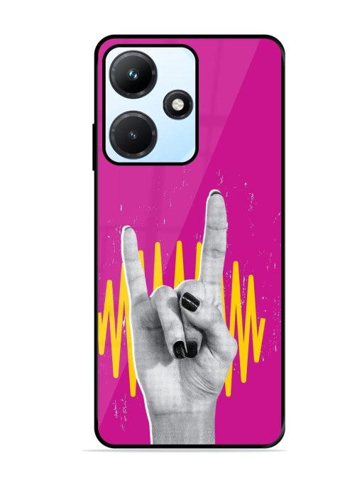 Rock Hand Glossy Soft Edge Case for Infinix Hot 30I Chachhi