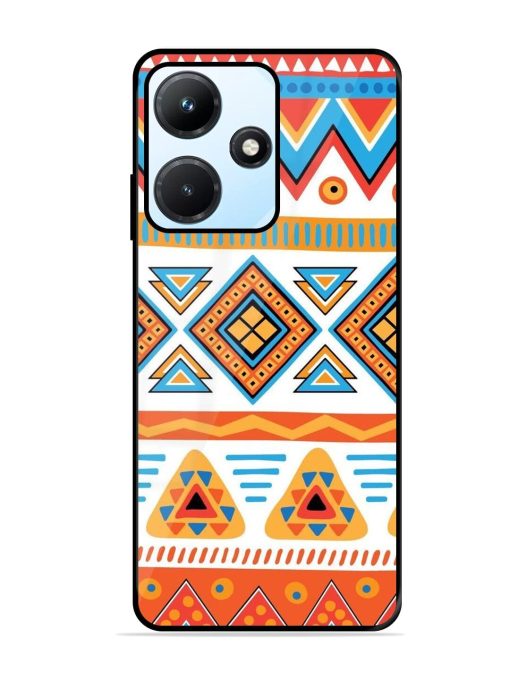 Vibrant Tribal Pattern Glossy Soft Edge Case for Infinix Hot 30I Chachhi