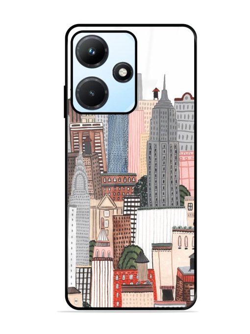 Cityscape Dreams Glossy Soft Edge Case for Infinix Hot 30I Chachhi