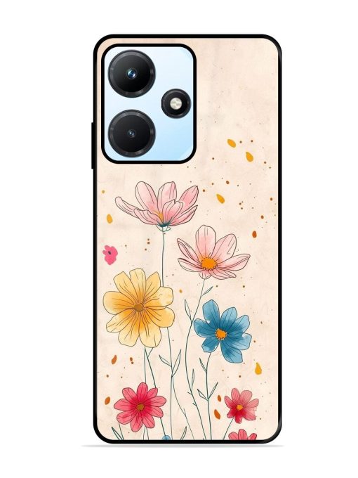 Delicate Bloom Glossy Soft Edge Case for Infinix Hot 30I Chachhi