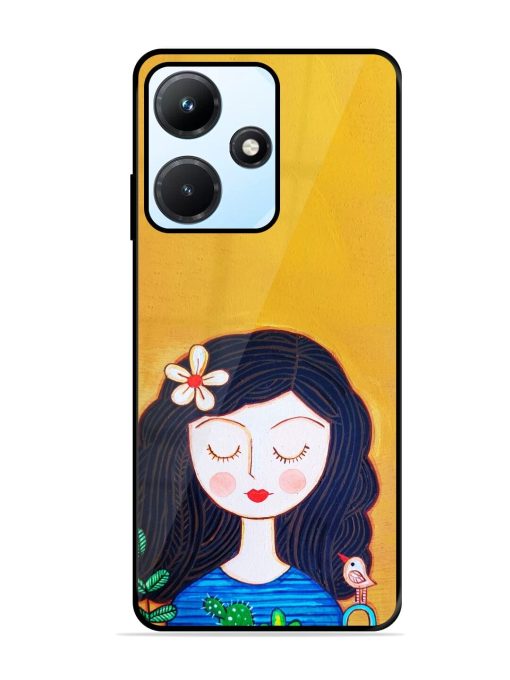 Girl Illustration Glossy Soft Edge Case for Infinix Hot 30I Chachhi