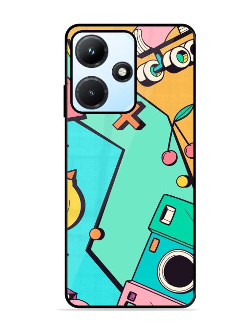 Retro Remix Glossy Soft Edge Case for Infinix Hot 30I Chachhi