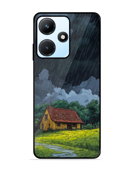 Rainy Day Retreat Glossy Soft Edge Case for Infinix Hot 30I Chachhi