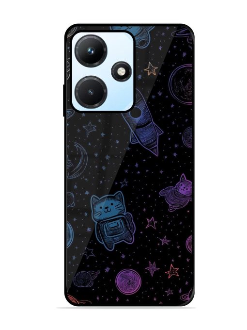 Cosmic Cat Chaos Glossy Soft Edge Case for Infinix Hot 30I Chachhi