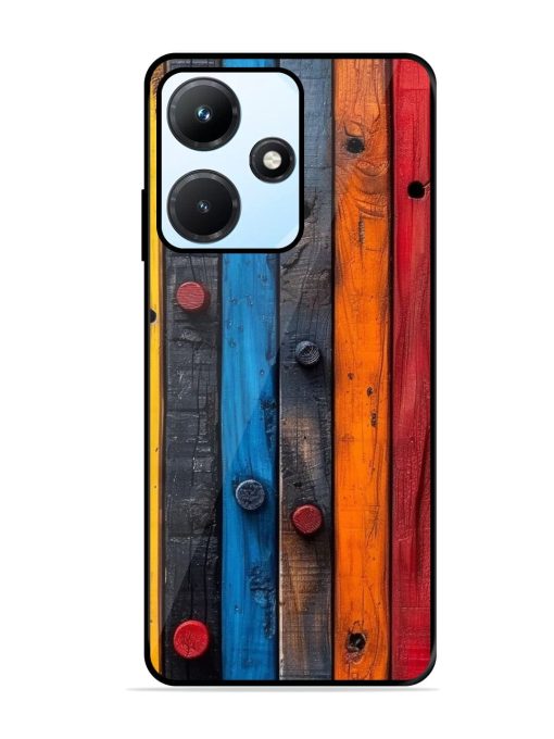 Rainbow Plank Glossy Soft Edge Case for Infinix Hot 30I Chachhi