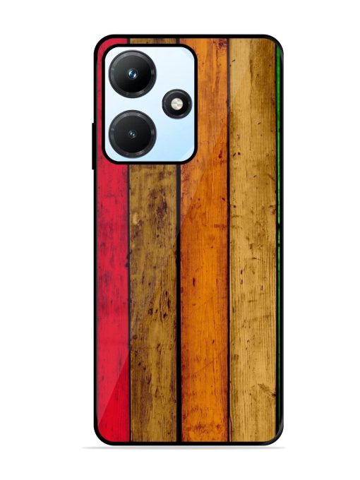 Colorful Woodgrain Glossy Soft Edge Case for Infinix Hot 30I Chachhi