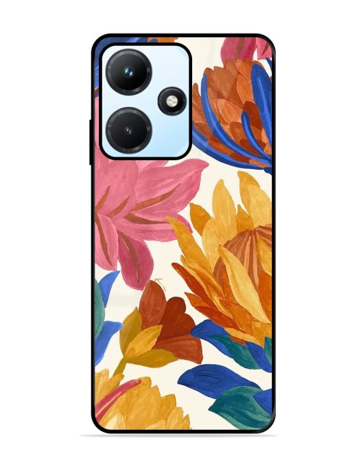 Blooming Tapestry Glossy Soft Edge Case for Infinix Hot 30I Chachhi