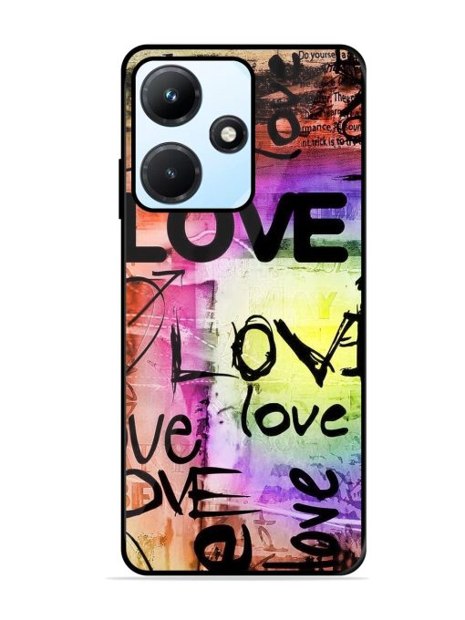 Love Graffiti Glossy Soft Edge Case for Infinix Hot 30I Chachhi