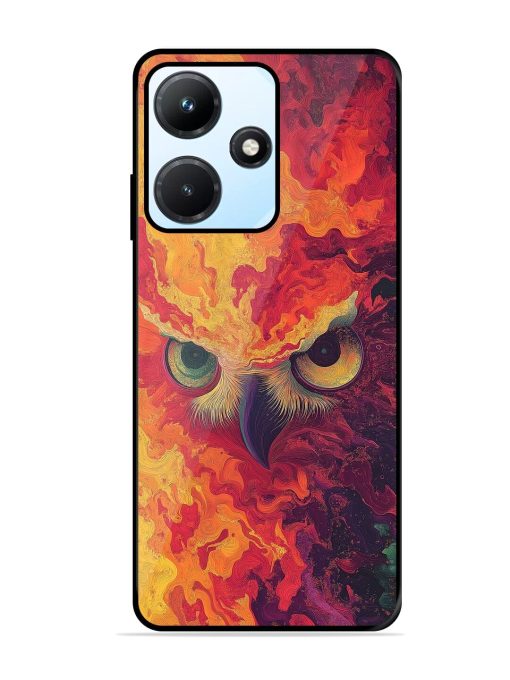 Fiery Owl Glossy Soft Edge Case for Infinix Hot 30I Chachhi