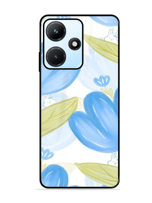 Bunny'S Blue Garden Glossy Soft Edge Case for Infinix Hot 30I Chachhi