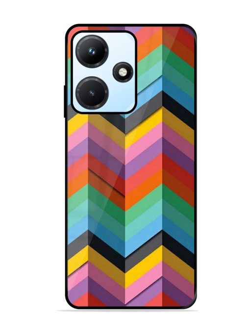 Colorful Zigzag Glossy Soft Edge Case for Infinix Hot 30I Chachhi