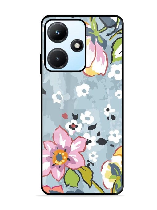 Floral Fantasy Glossy Soft Edge Case for Infinix Hot 30I Chachhi