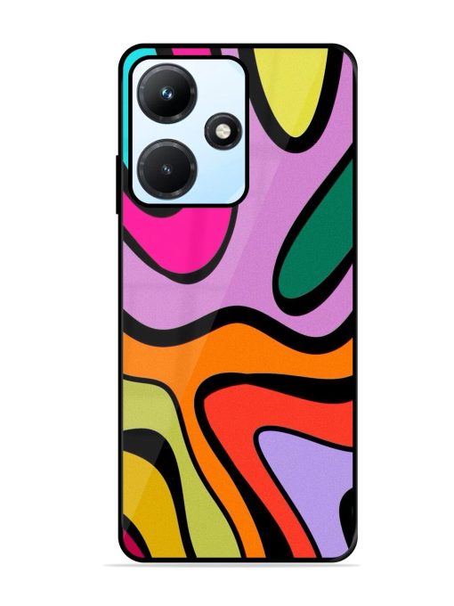 Groovy Swirls Glossy Soft Edge Case for Infinix Hot 30I Chachhi