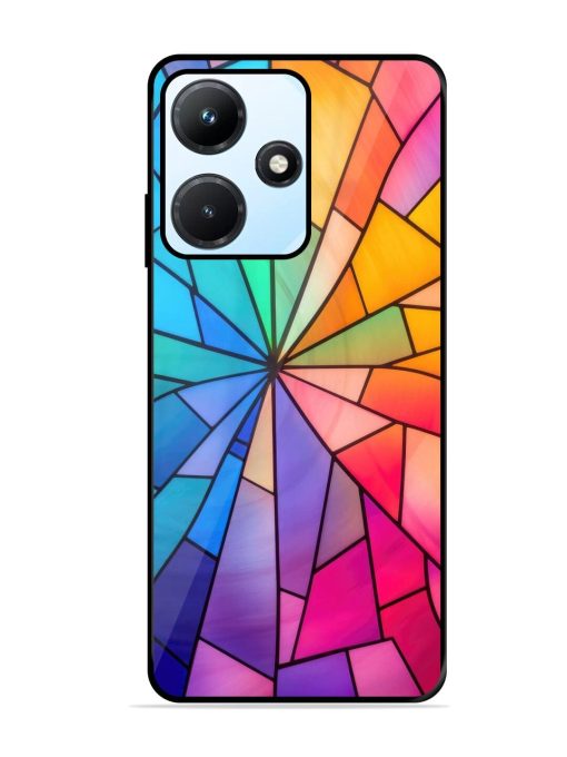 Stained Glass Kaleidoscope Of Colors Glossy Soft Edge Case for Infinix Hot 30I Chachhi