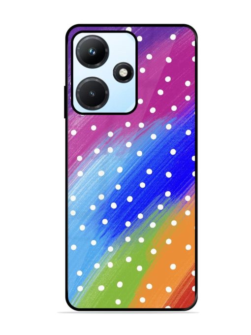 Rainbow Polka Dot Dream Glossy Soft Edge Case for Infinix Hot 30I Chachhi