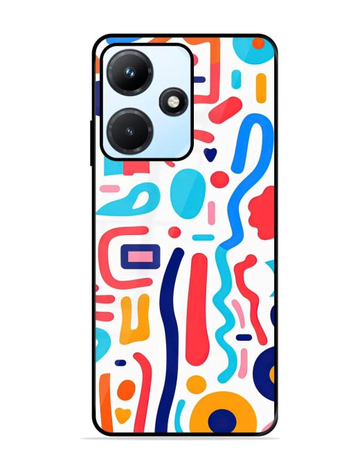 Whimsical Doodle Chaos Glossy Soft Edge Case for Infinix Hot 30I Chachhi