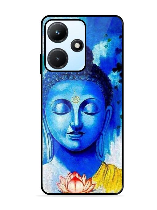 Serene Buddha With Lotus Glossy Soft Edge Case for Infinix Hot 30I Chachhi