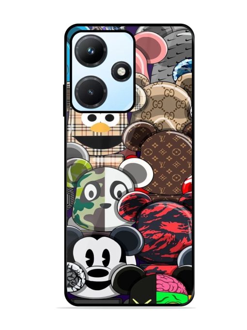 Streetwear Bearbrick Extravaganza Glossy Soft Edge Case for Infinix Hot 30I Chachhi